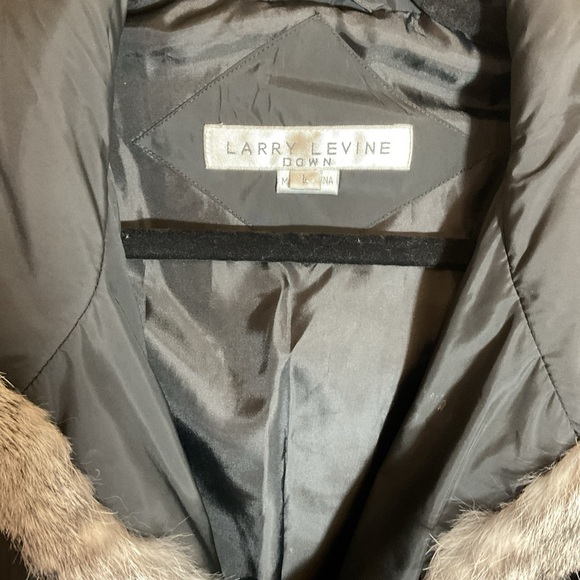 Larry Levine Down Womens Black Long Sleeve Winter Coat Size Large - Picture 4 of 16